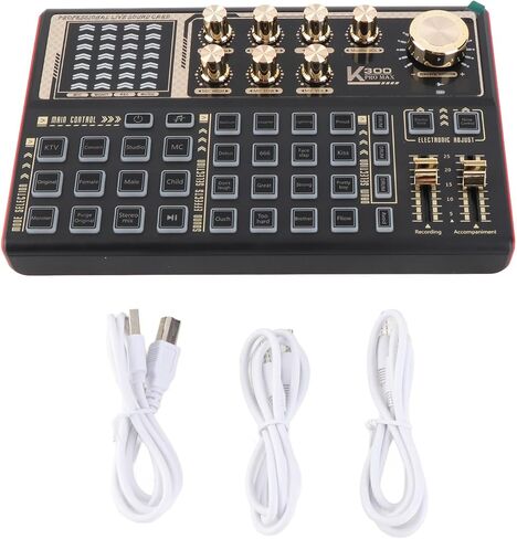 Dpofirs Sound Mixer, Optimize Sound Output Live Sound Card Professional Volume Adjustable for Accompaniment in Saudi Arabia