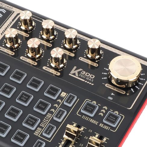 Dpofirs Sound Mixer, Optimize Sound Output Live Sound Card Professional Volume Adjustable for Accompaniment in Saudi Arabia