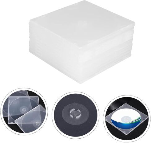 VILLCASE 25 Pcs Ultrathin CD Storage Box Video Storage Case with Protective Film Durable Material for Home Cinema Organization in Saudi Arabia