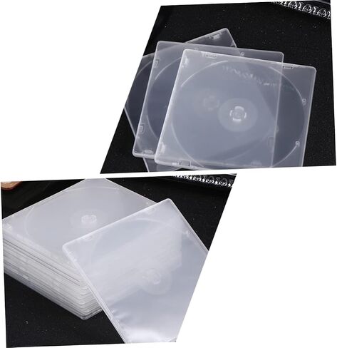 VILLCASE 25 Pcs Ultrathin CD Storage Box Video Storage Case with Protective Film Durable Material for Home Cinema Organization in Saudi Arabia
