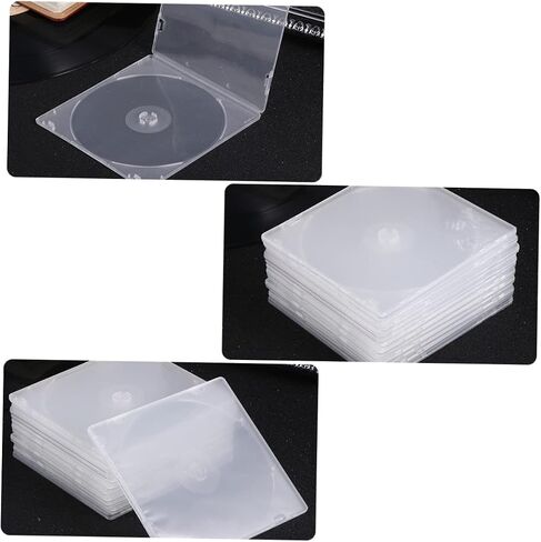 VILLCASE 25 Pcs Ultrathin CD Storage Box Video Storage Case with Protective Film Durable Material for Home Cinema Organization in Saudi Arabia