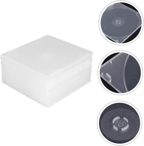 VILLCASE 25 Pcs Ultrathin CD Storage Box Video Storage Case with Protective Film Durable Material for Home Cinema Organization in Saudi Arabia