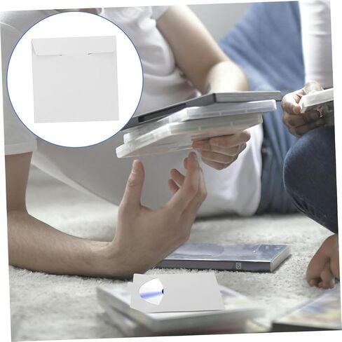 Ciieeo 10 قطعة من الورق المقوى Cd Dvd مغلفات بريدية مسطحة أغطية أقراص مضغوطة لاصقة لتخزين البريد الآمن in Saudi Arabia