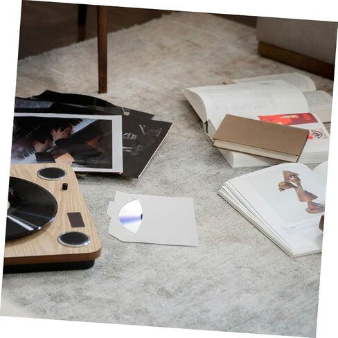 Ciieeo 10 قطعة من الورق المقوى Cd Dvd مغلفات بريدية مسطحة أغطية أقراص مضغوطة لاصقة لتخزين البريد الآمن in Saudi Arabia