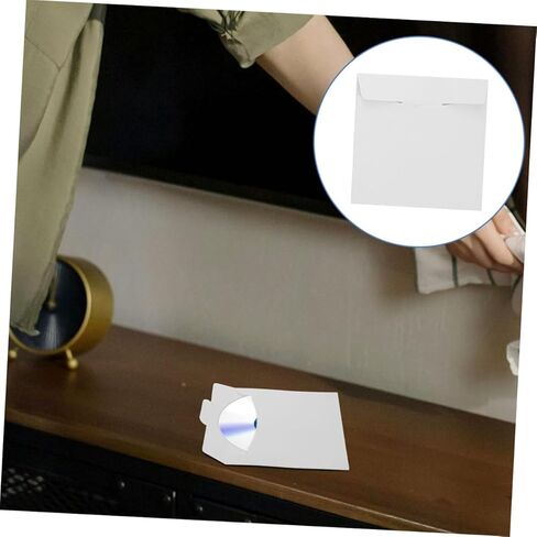 Ciieeo 10 قطعة من الورق المقوى Cd Dvd مغلفات بريدية مسطحة أغطية أقراص مضغوطة لاصقة لتخزين البريد الآمن in Saudi Arabia