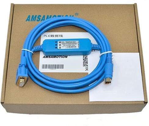 TSXPCX1031 لكابل برمجة Twido Series PLC خط تنزيل RS232 منفذ تسلسلي مطلي بالذهب (أزرق 3 متر) in Kuwait
