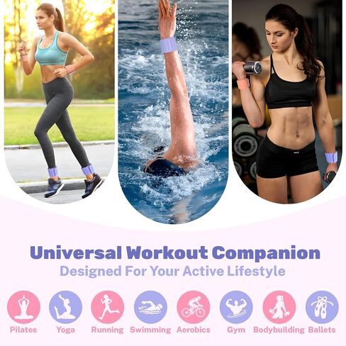 Adjustable Ankle Weights for Women and Men, Strength Training Wrist Weights Set of 2(1lb Each), Stackable Wrist and Ankle Weights with Magnetic Clasp for Home Gym Workout, Jogging, Yoga & Walking（Black） in Kuwait