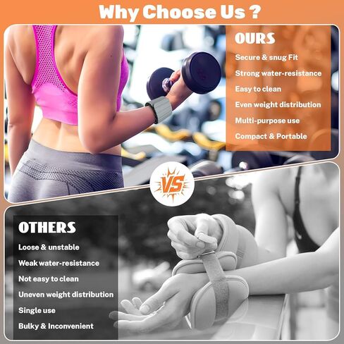 Adjustable Ankle Weights for Women and Men, Strength Training Wrist Weights Set of 2(1lb Each), Stackable Wrist and Ankle Weights with Magnetic Clasp for Home Gym Workout, Jogging, Yoga & Walking（Black） in Kuwait