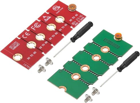 PATIKIL M2 NVME SSD Extended Adapter Card Transfer 2230 2242 2260 2280, 4Pcs M.2 Extension Adapter Change to Long Size with Screwdrivers for Home Office Internet Cafes, Red Green in Saudi Arabia