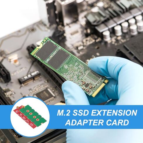 PATIKIL M2 NVME SSD Extended Adapter Card Transfer 2230 2242 2260 2280, 4Pcs M.2 Extension Adapter Change to Long Size with Screwdrivers for Home Office Internet Cafes, Red Green in Saudi Arabia