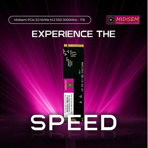 متوسطة الحجم 1 تيرابايت PCIe 3.0 NVMe M.2 SSD | ما يصل إلى 3500/3000 ميجابايت/ثانية للقراءة/الكتابة | ذاكرة التخزين المؤقتة DRAM و3D TLC NAND | محرك الأقراص الصلبة الداخلي | متوافق مع أجهزة الكمبيوتر المحمولة وأجهزة الكمبيوتر المكتبية | ضمان لمدة 5 سنوات in Saudi Arabia
