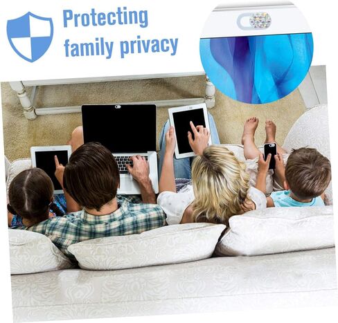 TEHAUX 4pcs Rhinestone Webcam Cover Slide Privacy Protector for Camera Lightweight and Easy to Install Compatible with Laptops and Phones Stylish Decorative Shield in Saudi Arabia