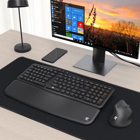Redragon BS7162 Wireless Keyboard and Mouse Combo, 108 Keys 2.4Ghz Wireless Low-Profile Membrane Keyboard w/Sloping Comfy Design, Wrist Rest, 4000 DPI Max Ergonomic Mouse in Saudi Arabia