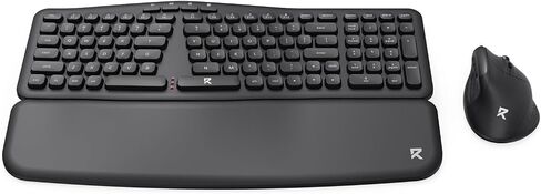 Redragon BS7162 Wireless Keyboard and Mouse Combo, 108 Keys 2.4Ghz Wireless Low-Profile Membrane Keyboard w/Sloping Comfy Design, Wrist Rest, 4000 DPI Max Ergonomic Mouse in Saudi Arabia