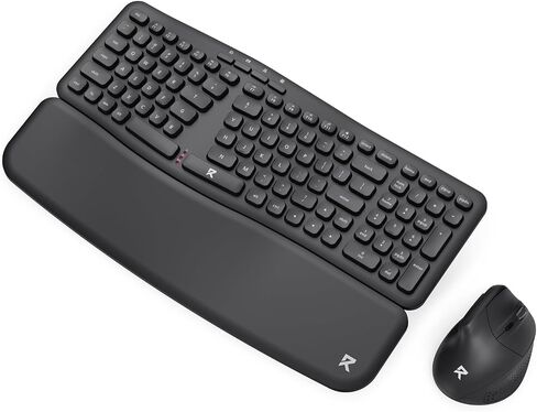 Redragon BS7162 Wireless Keyboard and Mouse Combo, 108 Keys 2.4Ghz Wireless Low-Profile Membrane Keyboard w/Sloping Comfy Design, Wrist Rest, 4000 DPI Max Ergonomic Mouse in Saudi Arabia