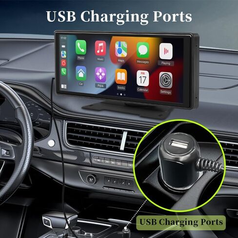 شاشة Carplay للسيارة، CarPlay المحمولة مقاس 10.26 بوصة ونظام Android التلقائي مع كاميرا عكسية، التحكم الصوتي/بلوتوث/Mirrorlink/AUX in Kuwait