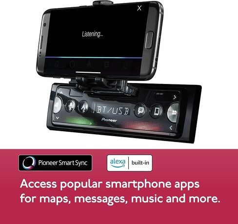 جهاز استقبال مزامنة ذكي PIONEER SPH10BT أحادي DIN داخل لوحة القيادة مع بلوتوث وTS-F1634R، مكبرات صوت سيارة محورية ثنائية الاتجاه، نطاق كامل، مكبرات صوت مستديرة 6.5 بوصة، 200 وات بحد أقصى in Saudi Arabia