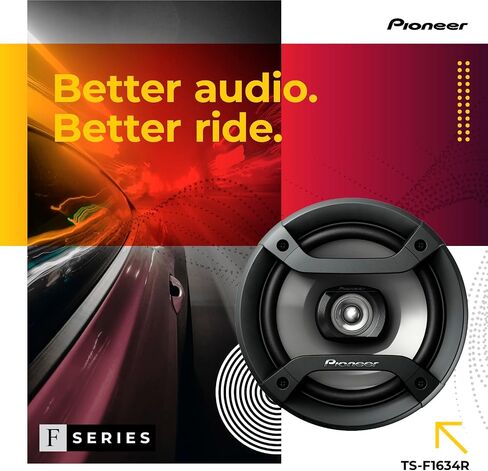 جهاز استقبال مزامنة ذكي PIONEER SPH10BT أحادي DIN داخل لوحة القيادة مع بلوتوث وTS-F1634R، مكبرات صوت سيارة محورية ثنائية الاتجاه، نطاق كامل، مكبرات صوت مستديرة 6.5 بوصة، 200 وات بحد أقصى in Saudi Arabia