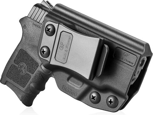 Bodyguard 380 Holster، IWB Kydex Holster متوافق مع M&P Bodyguard 380 Auto ومسدس ليزر متكامل، داخل حافظة حمل مخفية، Adj. غير قادر، Adj. الاحتفاظ، متوفر في كيديكس والبوليمر in Kuwait