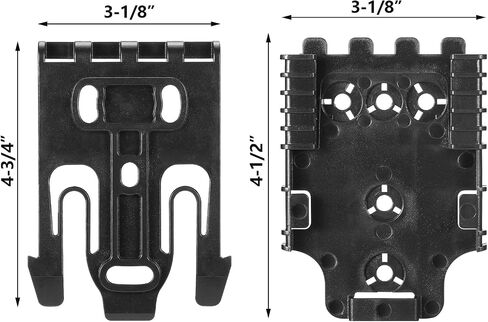 QLS Quick Locking System Kit,JOYFORCARE Polymer Platform Attachment, Locking Fork, Duty Receiver Plate & 2" Mid Ride Belt Loop 6070UBL - Compatible with Holsters & Tactical Accessories in Saudi Arabia