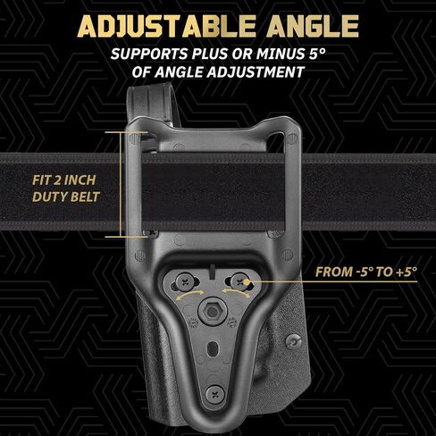 WARRIORLAND Thumb Release Kydex Holster, Compatible with Glock 17/19/19X/44/45 Gen 3 4 5 & G23/32 Gen 3-4 with TLR-7 or 7A Mounted Only, 2.0" Paddle Level II Duty Holster with Optic Cut, Right Hand in Saudi Arabia