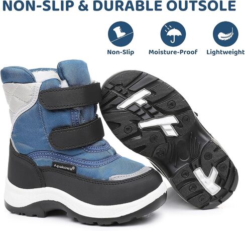 Apakowa Kid's Boys Girls Winter Snow Boots (Toddler/Little Kid) in Kuwait