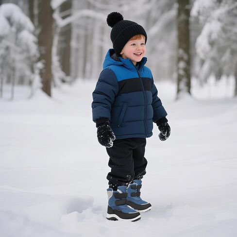 Apakowa Kid's Boys Girls Winter Snow Boots (Toddler/Little Kid) in Kuwait