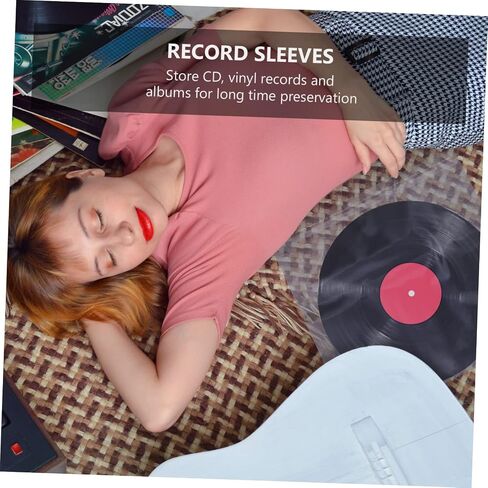50pcs Clear Vinyl Record Sleeves Protectors Dust Record Bags CD Covers for Safe Storage and Easy Access in Saudi Arabia