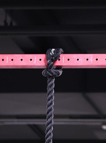 Climbing Rope for Fitness – Heavy Duty Black 3 Strand Poly-Dacron - Training Rope with Non-Slip Sewn Handles, 1.5 Inch Diameter, Gym Strength & Crossfit Workout Equipment (15') in Saudi Arabia