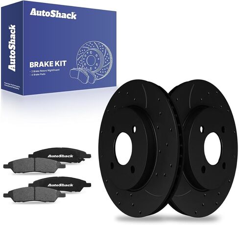 Autoshack Front Brake Kit Replace for 2012-2019 Nissan Versa 2014-2019 Versa Note 2015-2019 Micra 1.6L FWD DISCRING BRAKE ROTORS مع منصات الفرامل السيرامية 10.2 "(260.0 مم) BRKPKG005230 in Saudi Arabia