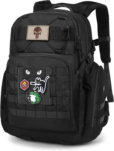 حقيبة ظهر Mardingtop العسكرية التكتيكية للرجال 40L Molle Rucksack EDC Daypack للمشي لمسافات طويلة والسفر والتخييم والصيد (مع 10 قطع من الرقع و3 قطع من الأبازيم) in Saudi Arabia