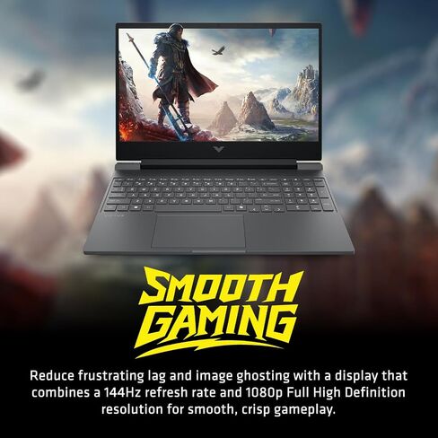 HP Victus 15.6" Gaming Laptop 144Hz 2025-2026 Business, AI Computer, Lifetime Office, Ryzen 7 7445HS, NVIDIA RTX 4050, 16GB RAM, 1TB Storage (512GB SSD+500GB Ext), Backlit KB, MarxsolAddon, Win 11 Pro in Saudi Arabia