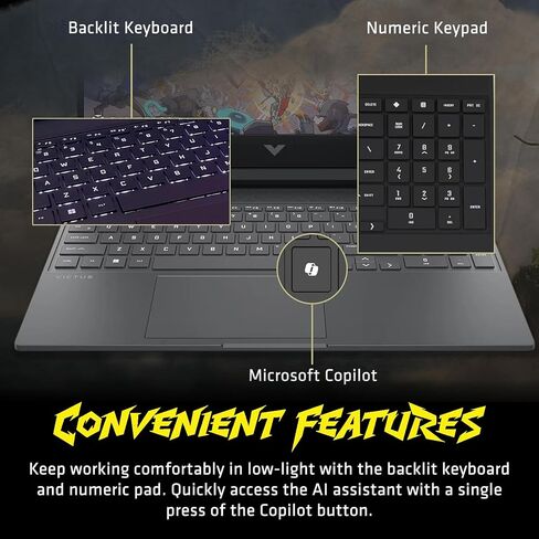 HP Victus 15.6" Gaming Laptop 144Hz 2025-2026 Business, AI Computer, Lifetime Office, Ryzen 7 7445HS, NVIDIA RTX 4050, 16GB RAM, 1TB Storage (512GB SSD+500GB Ext), Backlit KB, MarxsolAddon, Win 11 Pro in Saudi Arabia