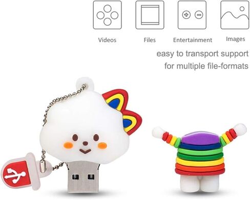 محرك أقراص فلاش USB سعة 16 جيجابايت، جهاز تخزين بيانات خارجي، مثالي لتقديمه كهدية للعائلة والأصدقاء (Ms.Cloud) in Saudi Arabia