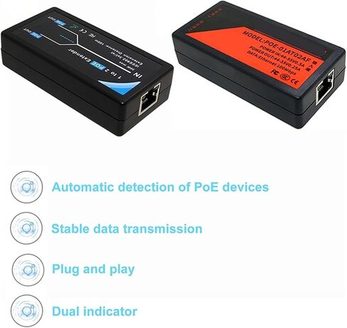 2-Port POE Extender 10/100Mbps, can Extend POE Range up to 100 Meters(1-2POE Chinese Label) in Saudi Arabia