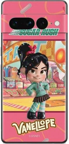 ملصق هاتف Skinit متوافق مع Google Pixel 7 Pro - تصميم ديزني Wreck-it Ralph Vanellope Sugar Rush المرخص رسميًا in Saudi Arabia