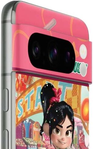 Skinit Decal Phone Skin Compatible with Google Pixel 8 Pro - Officially Licensed Disney Wreck-it Ralph Vanellope Sugar Rush Design in Saudi Arabia