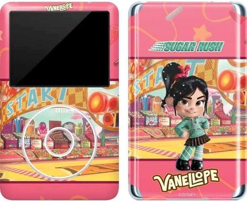 ملصق Skinit لمشغل MP3 متوافق مع iPod Classic (الجيل السادس) 80 جيجابايت - تصميم ديزني Wreck-it Ralph Vanellope Sugar Rush المرخص رسميًا in Saudi Arabia