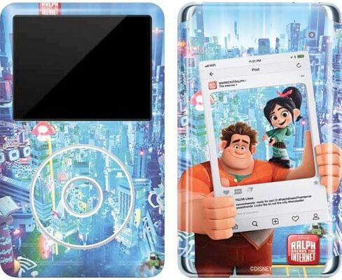 Skinit Decal MP3 Player Skin Compatible with iPod Classic (6th Gen) 80GB - Officially Licensed Disney Wreck-it Ralph and Vanellope Instagram Pose Design in Saudi Arabia
