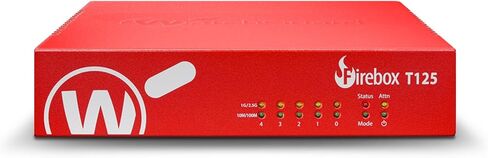 WatchGuard Firebox T125 مع مجموعة أمان أساسية لمدة 3 سنوات - جدار حماية للطاولة، 1x 2.5 جيجا بايت + 4x 1 جيجا بايت، أمان عالي السرعة للمكاتب الفرعية (WGT125033) in Saudi Arabia