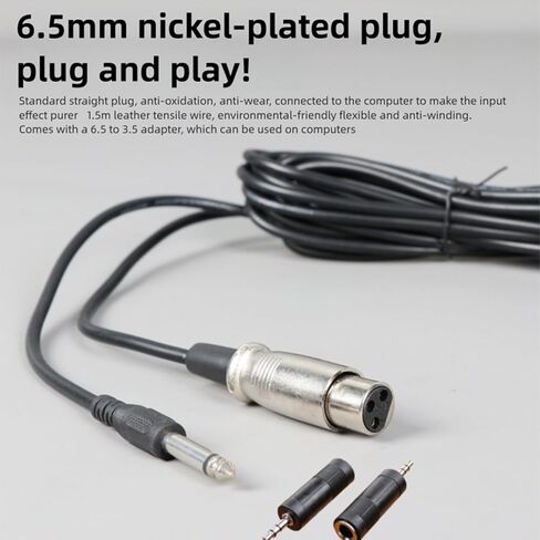 Dpofirs Wired Conference Microphone, Wired Gooseneck Mic, 6.5MM Table Mounted Corded Voice Condenser Microphone, Desktop Mic, for Meeting Lecture Streaming in Saudi Arabia