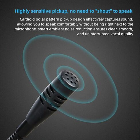 Dpofirs Wired Conference Microphone, Wired Gooseneck Mic, 6.5MM Table Mounted Corded Voice Condenser Microphone, Desktop Mic, for Meeting Lecture Streaming in Saudi Arabia