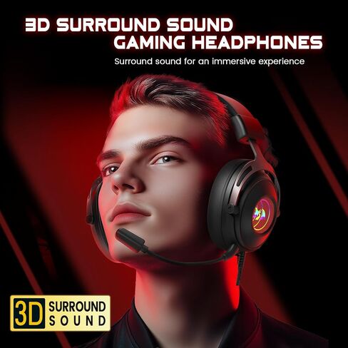 Redragon S101MKS Wireless Gaming Keyboard Mouse Combo & H389 Wired RGB Gaming Headset in Saudi Arabia