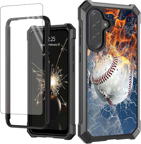 Case for Samsung Galaxy A36 5G with Tempered Glass Screen Protector, Full-Body Protective Shockproof Rugged Bumper Durable Phone Cover Case for Samsung A36 5G, Camo American Flag in Saudi Arabia