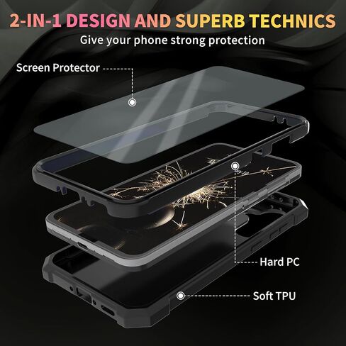 Case for Samsung Galaxy A36 5G with Tempered Glass Screen Protector, Full-Body Protective Shockproof Rugged Bumper Durable Phone Cover Case for Samsung A36 5G, Camo American Flag in Saudi Arabia