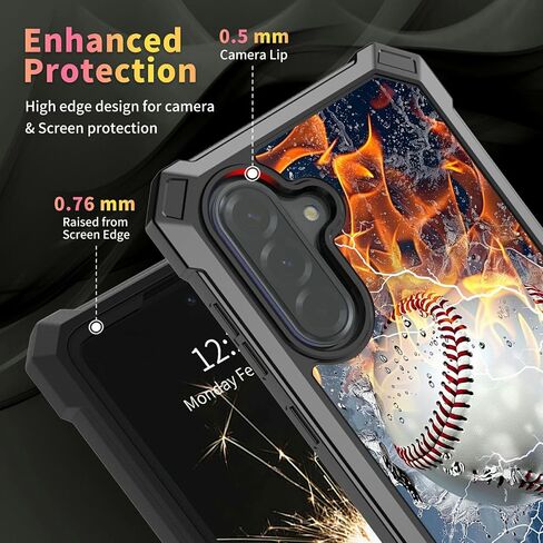 Case for Samsung Galaxy A36 5G with Tempered Glass Screen Protector, Full-Body Protective Shockproof Rugged Bumper Durable Phone Cover Case for Samsung A36 5G, Camo American Flag in Saudi Arabia