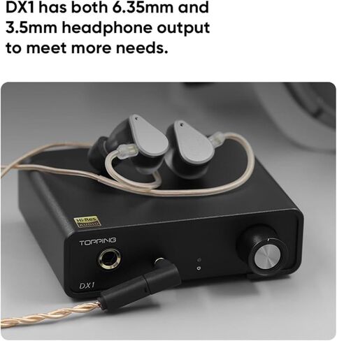 Topping DX1 DAC Headphone Amplifier Combo, 280mW×2 HiFi DAC Amp, Two-Stage GAIN Switch USB Chargable Discrete LNRD, AK4493S DSD256 32Bit/384kHz XMOS XU208 Amps(Silver) in Saudi Arabia