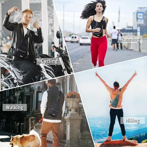 حقيبة ظهر صغيرة بحمالة كروس للنساء والرجال حقيبة صدر Daypack Fanny Pack حقيبة كروس للجسم للتنزه في الهواء الطلق in Saudi Arabia