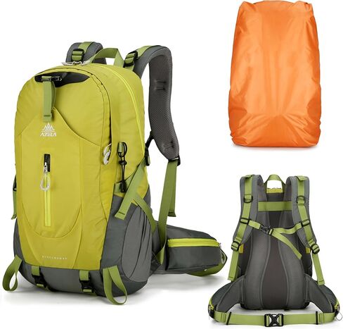 40L Hiking Backpack for Men and Women, Lightweight Waterproof Packable Camping Travel Daypack with Rain Cover (Black, 40 Liter) in Saudi Arabia