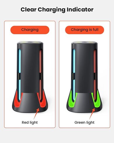 قاعدة شحن وحدة التحكم لنينتندو سويتش-2: شاحن GEEKERA 4 في 1 لمحطة شحن ملحقات Joycon 2 مع ضوء RGB للعبة العائلة والسفر والأصدقاء in Kuwait
